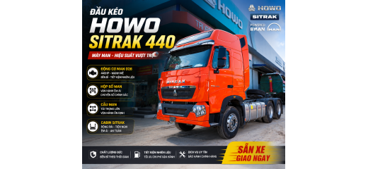 ĐẦU KÉO HOWO SITRAK T7H 440HP CẦU LÁP