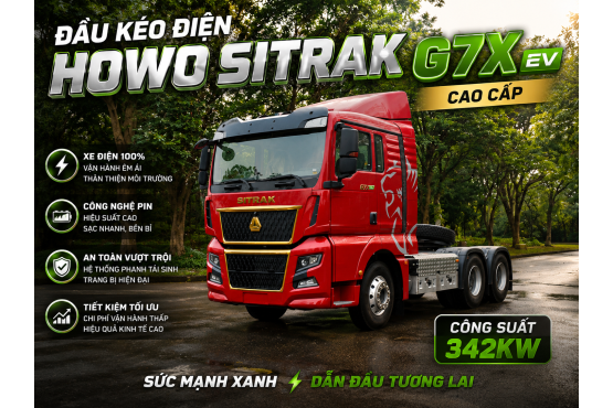 XE ĐẦU KÉO ĐIỆN HOWO SITRAK G7X EV