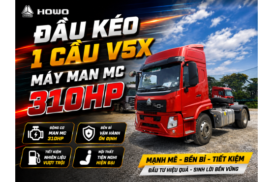 ĐẦU KÉO HOWO V5X 1 CẦU 310HP