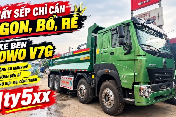 Đánh Giá Xe Ben Howo 380 V7G Quốc Dân Giá Rẻ | Xe Ben Howo 4 Chân 15 Khối Nhập Khẩu